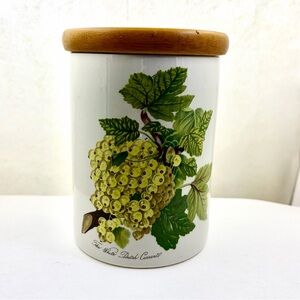 Portmeirion Pomona Canister/Storage Jar - THE WHITE DUTCH CURRENT - 5 3/8"